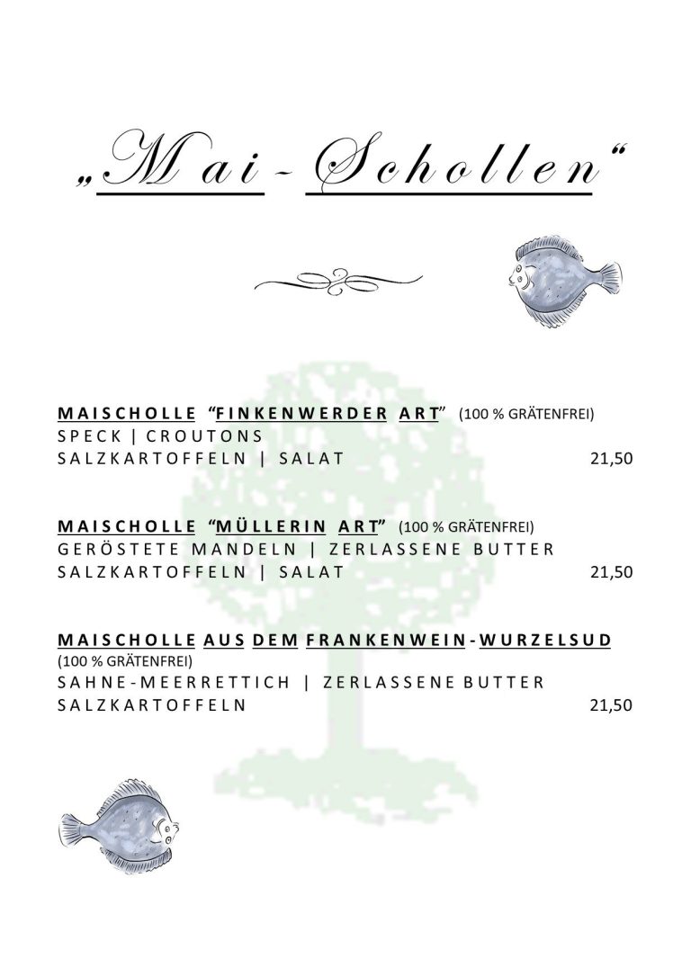 Brotzeitkarte mit verschiedenen Gerichten und Preisen